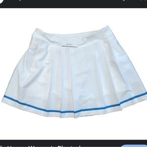 Lady Hagen White and Blue Pleated Golf Skort